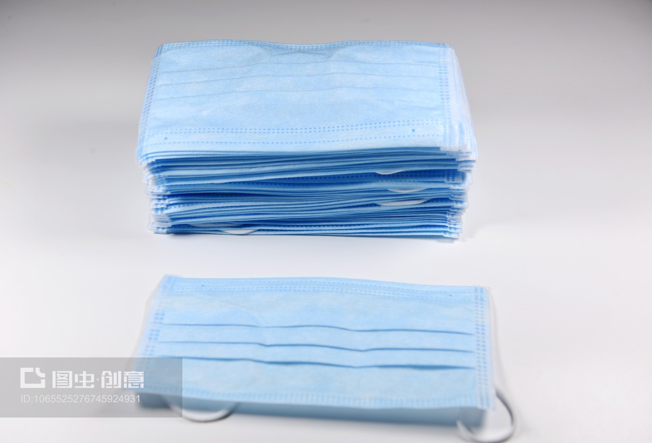 医生用蓝色一次性防病毒口罩 关键医疗防护用品